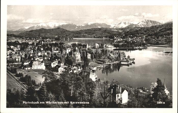 Poertschach Woerthersee Panorama mit Karawanken