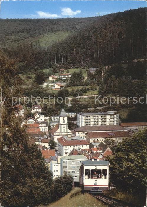 Wildbad Schwarzwald Bergbahn zum Sommerberg Ortsblick