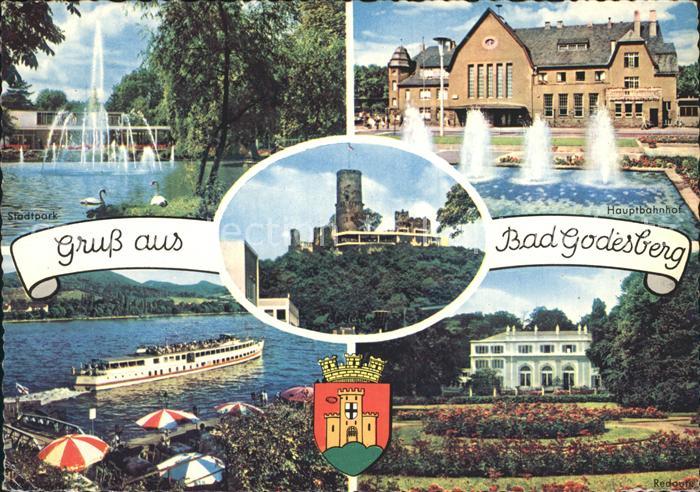 Bad Godesberg Stadtpark Hauptbahnhof Fahrgastschiff Redoute