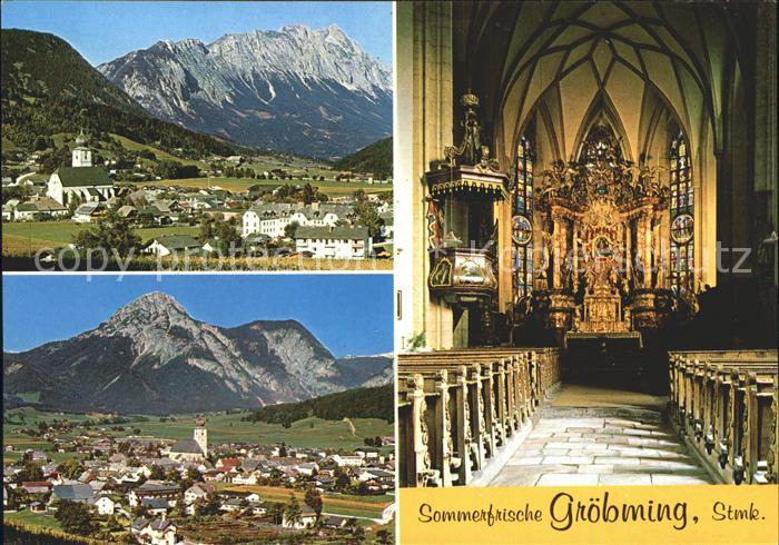 Groebming Steiermark mit Grimming Stoderzinken Kath Pferrkirche Hochaltar