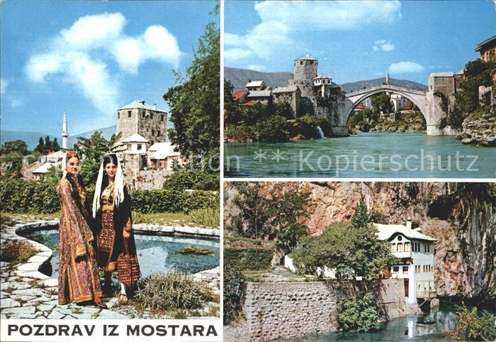 Mostar Moctap Br?cke Teilansichten Landestrachten