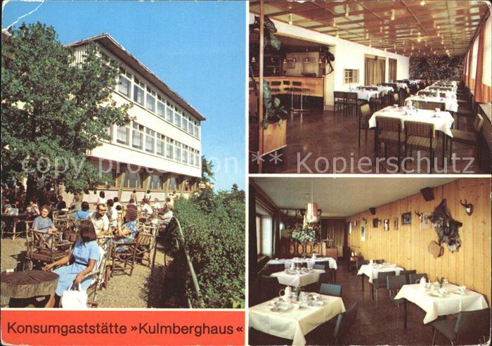 Saalfeld Saale Konsumgaststaette Kulmberghaus Speisesaal Jaegerstube