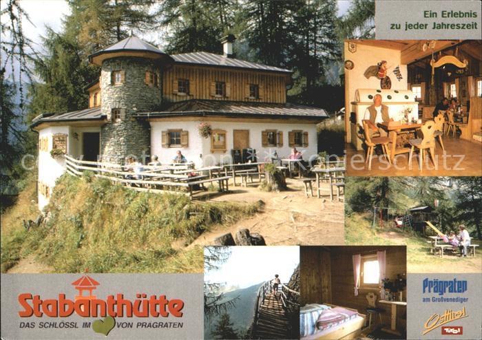 Praegraten Grossvenediger Stabanthuette Terrasse Gaststube Spielplatz Zimmer