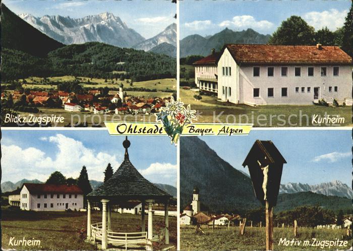 Ohlstadt Zugspitze Kurheim Wegekreuz Kirche