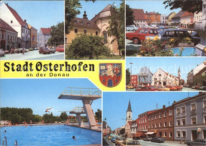 Osterhofen Niederbayern OT Dackeldorf Strassenpartien Kirche Schwimmbad