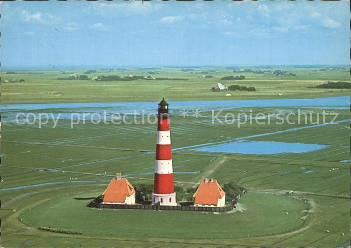 St Peter-Ording Leuchtturm Westerhever Fliegeraufnahme