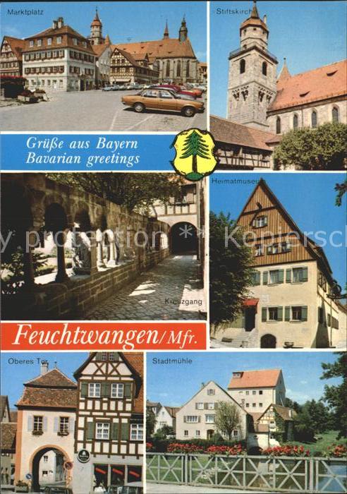 Feuchtwangen Marktplatz Stiftskirche Kreuzgang Heimatmuseum Oberes Tor Stadtmueh