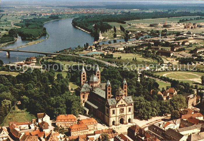 Speyer Rhein Dom Fliegeraufnahme