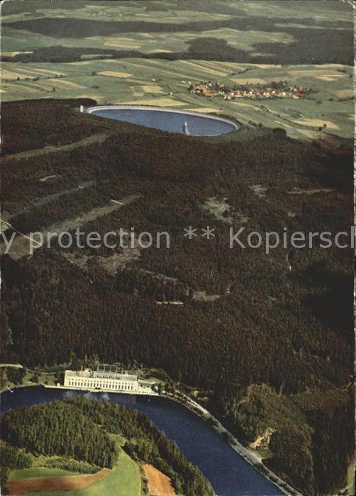 Trausnitz Pumpspeicherwerk Reisach mit Hochspeicher Rabenleite Fliegeraufnahme