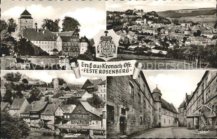 Kronach Oberfranken Feste rosenberg Panorama Teilansichten