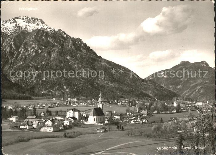 Grossgmain Panorama mit Bayer Gmain und Predigtstuhl