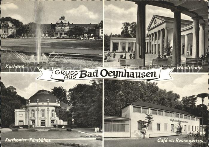 Bad Oeynhausen Kurhaus Fontaene Wandelhalle Kurtheater Cafe im Rosengarten