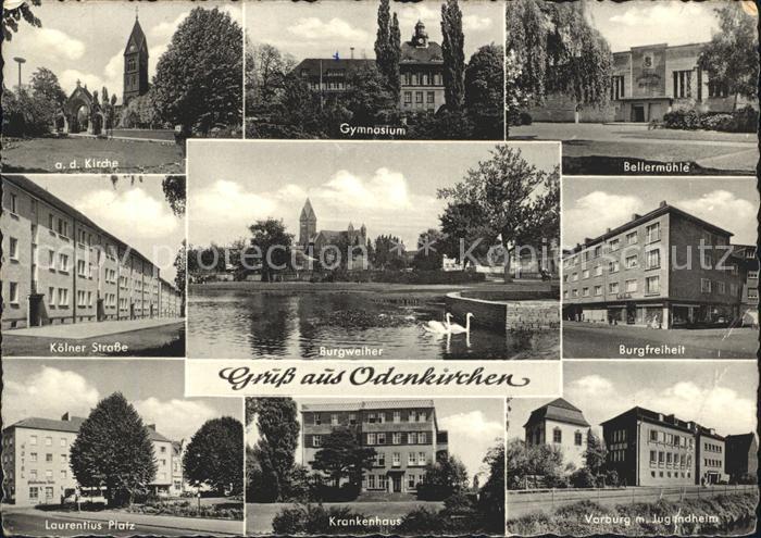 Odenkirchen Kirche Gymnasium Bellermuehle Koelner Str Burgweiher Burgfreiheit La