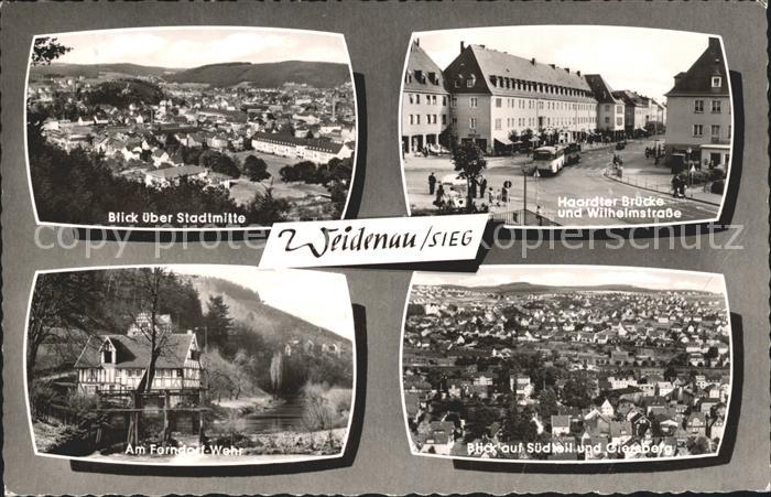 Weidenau Sieg Haardter- Bruecke Wilhelmstrasse Stadtmitte