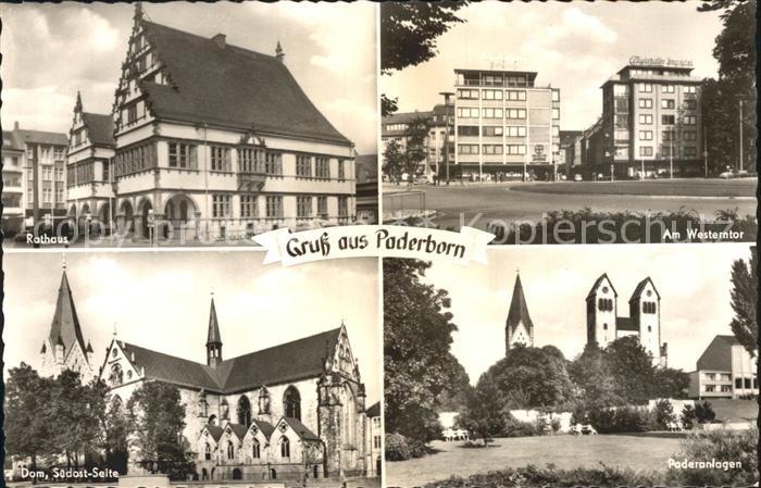 Paderborn Westerntor Rathaus Dom