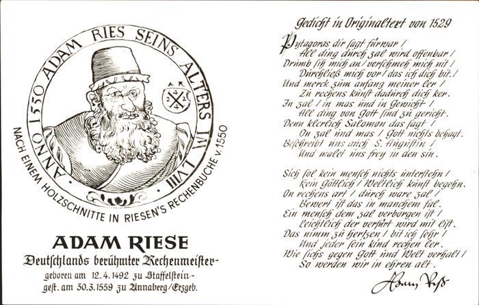 Staffelstein Adam Riese