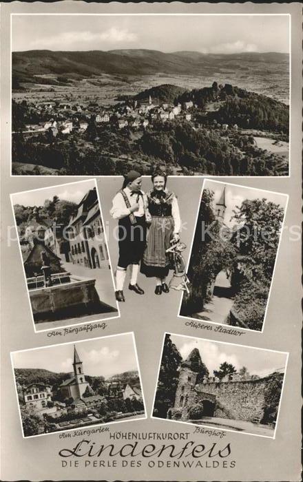 Lindenfels Odenwald Burgaufgang Auesseres Stadttor Burghof