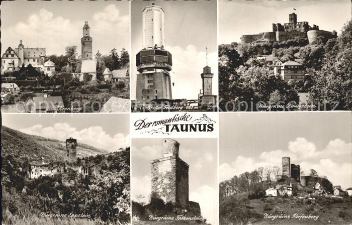 Koenigstein Taunus Burgruine Eppstein Burgruine Falkenstein Grosser Feldberg
