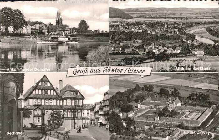 Hoexter Weser Schloss Corvey Dampfer Dechanei