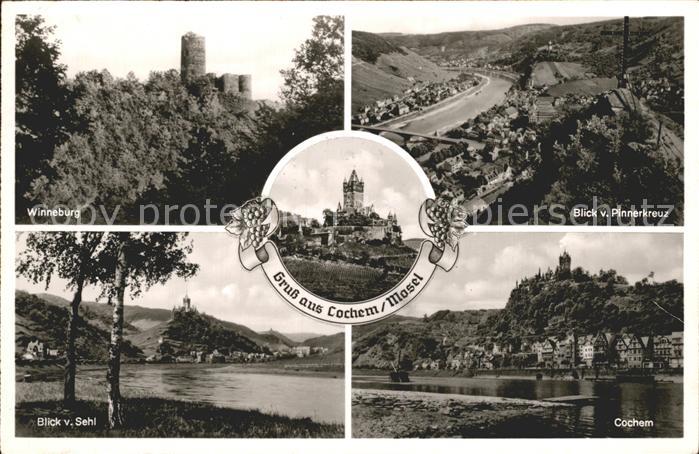 Cochem Mosel Winneburg Blick von Sehl