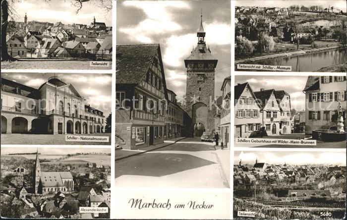 Marbach Neckar Schiller- Nationalmuseum Alexanderkirche Schillers Geburtshaus