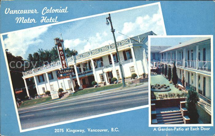 Vancouver British Columbia Colonial Motor Hotel
