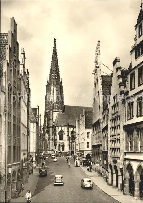 Muenster Westfalen Prinzipalmarkt Sankt Lambertikirche