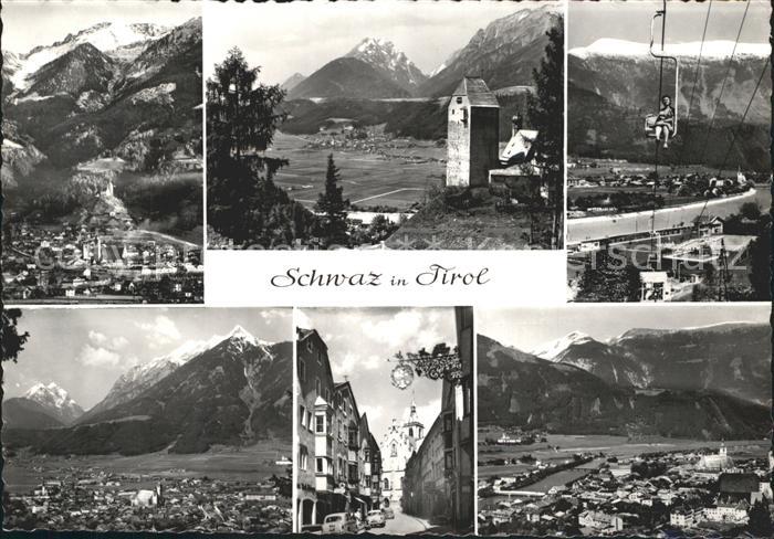 Schwaz Tirol Stadtansicht Seilbahn