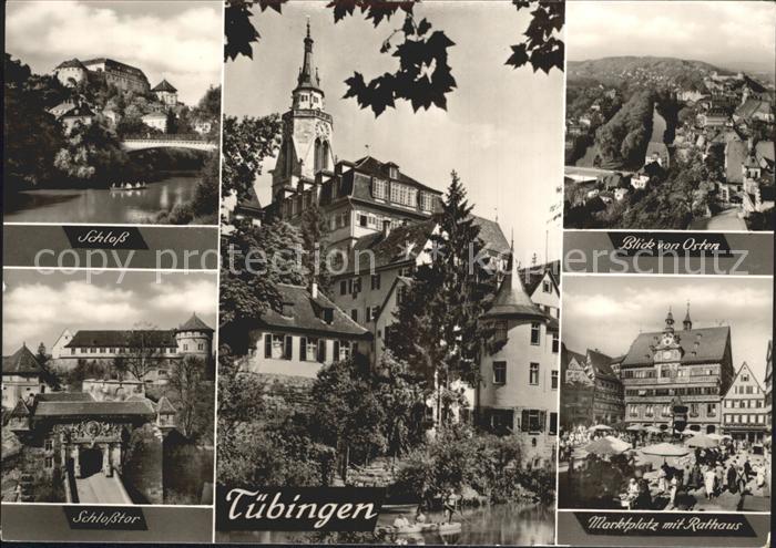 TueBINGEN BW Schloss SchlosstoMarktplatz Rathaus