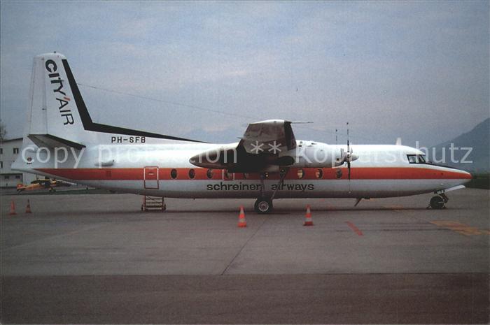 Flugzeuge Zivil City Air Schreiner Airways Fokker F27-400 PH-SFB c/n 10295