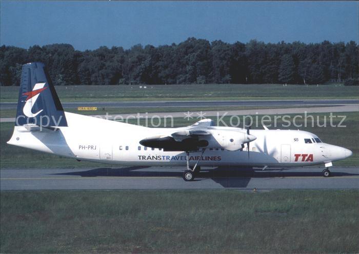 Flugzeuge Zivil Trans Travels Airlines Fokker 50 PH-PRJ c/n 20212