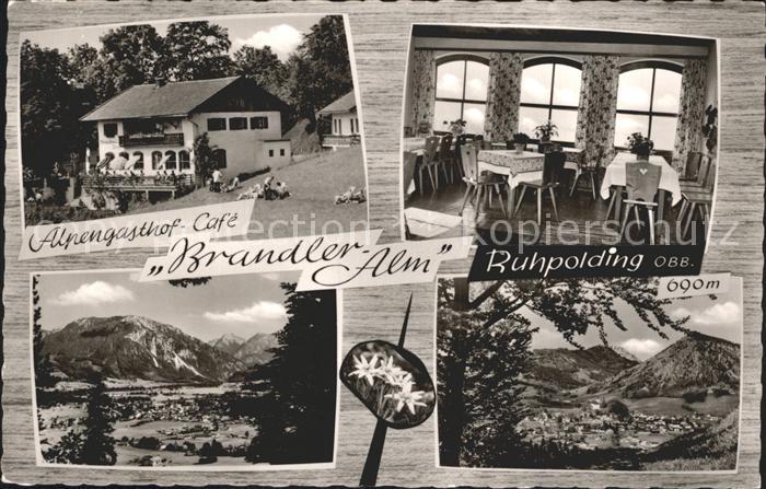 Ruhpolding Bayern Alpengasthof Cafe Brandler Alm Gaststube Panorama