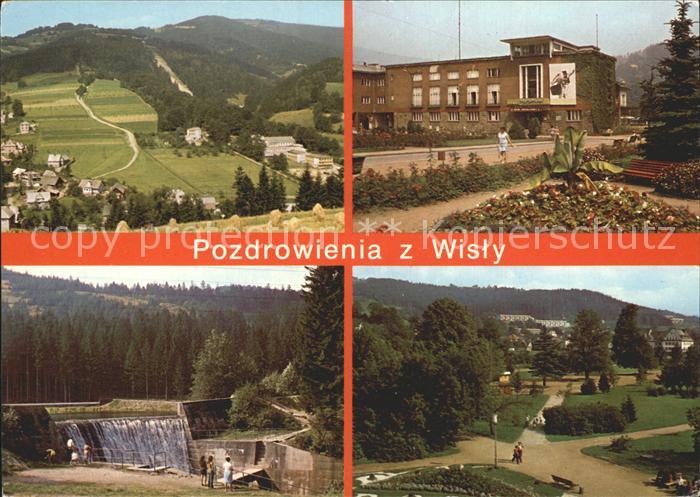 Wisla Widok ogolny Dom Zdrojowy Zapora na Wisle Fragment uzdrowiska