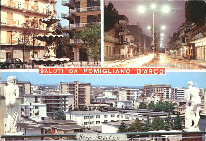 Pomigliano d Arco Brunnen Strassenpartie Teilansicht