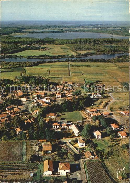 Seignosse Les Lacs Landais Le Lac Noir Blanc et Soustons Vue aerienne