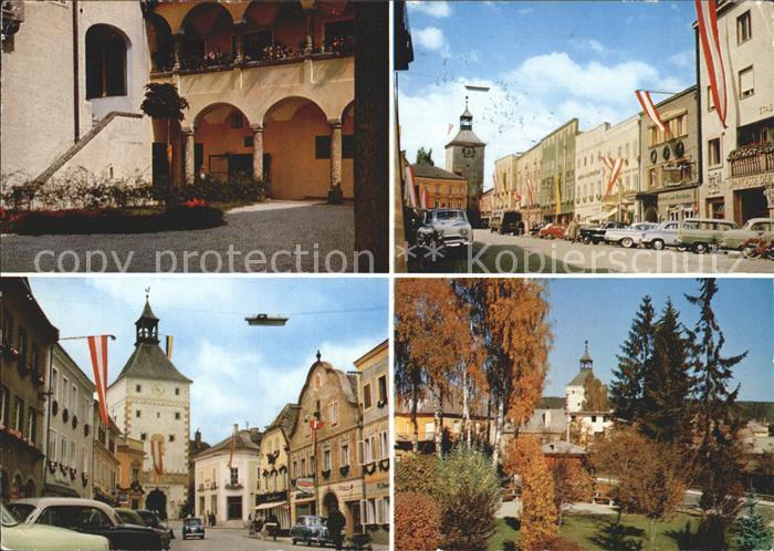 Voecklabruck Oberoesterreich Hoefe Tuerme alte Fassaden