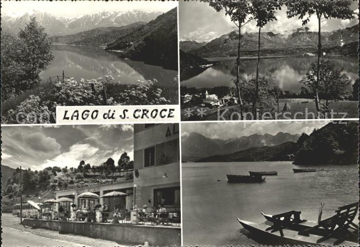 Lago di Santa Croce Albergo al Lago Terrasse Teilansichten