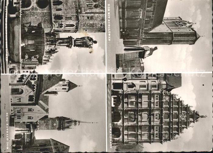 BRAUNSCHWEIG  CITY Dom Burgloewen Gewandhaus Brunnen Heinrich des Loewen Burg Ra