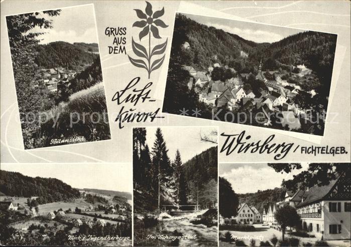 Wirsberg Kulmbach Bayern Teilansicht Total Jugendherberge Schorgasttal Marktplat