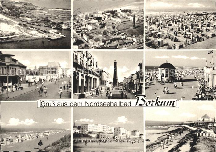 BORKUM Nordseebad Niedersachsen Fliegeraufnahme Strand Promenade Pavillon Teilan