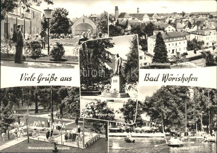 Bad Woerishofen Kurhaus Ortsansicht Kirchen Wassertretplatz Kurpark Waldsee