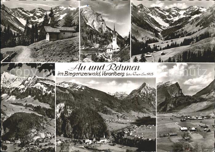 Au Vorarlberg und Rehmen Kapellchen Kirche Panorama Totalansichten