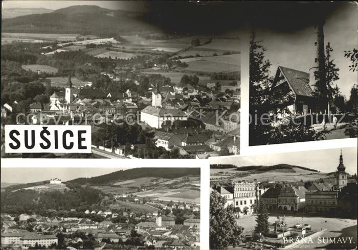 Susice Ortsansichten Panorama Brana Sumavy