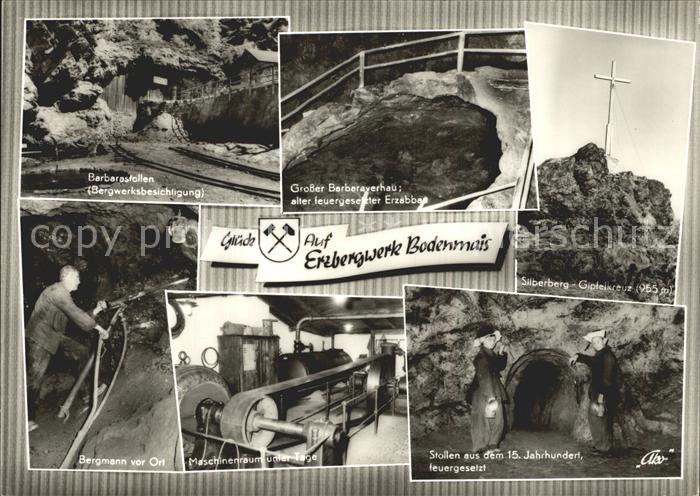Bodenmais Erzbergwerk im Silberberg Gipfelkreuz Barbarastollen Grosser Barbarave