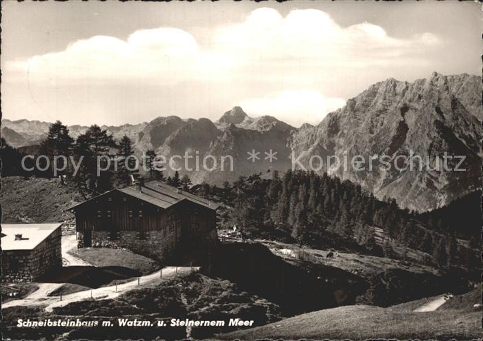 BERCHTESGADEN Bayern Schneibsteinhaus mit Watzmann und Steinernem Meer
