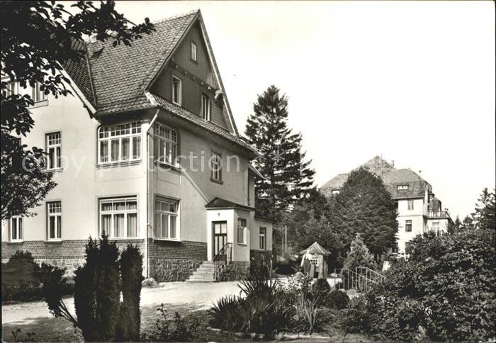 Friedrichsbrunn Harz Eingang zum Sanatorium Ernst Thaelmann