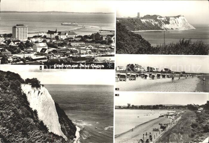 Sassnitz Ostseebad Ruegen Teilansicht Stubbenkammer Koenigstuhl Kap Arkona Breeg