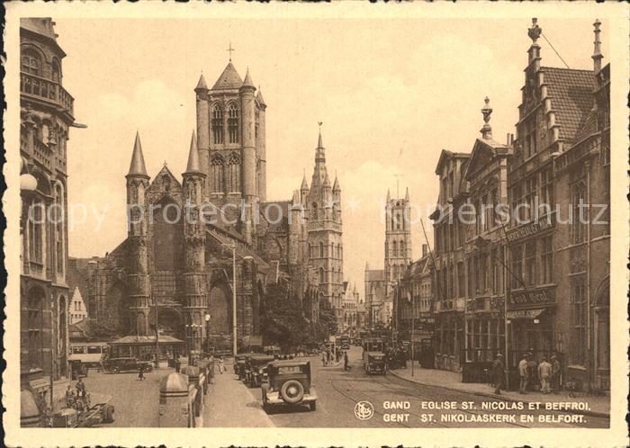 Gent Gand Flandre St Nikolaaskerk en Belfort