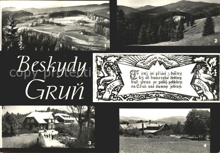 Beskydy Grun Pohled z Kozleny Vyhled od hotelu Grun Horsky hotel Grun Svarna Han