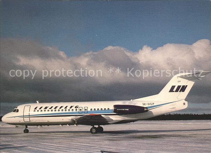 Flugzeuge Zivil Linjeflyg Fokker F-28-400 SE-DGP